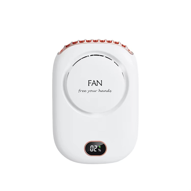 New Portable Hanging Neck Fan, Mini Cooling Waist Fans, Rechargeable Bladeless Fans 2000Mah Outdoor Personal Ventilador